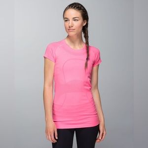Pink swiftly tech shirt, size 6